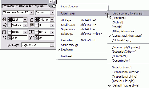  OpenType   Character