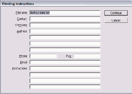  Printing Instructions