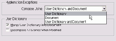  Compose Using  Hyphenation Exceptions