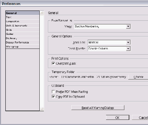   Preferences g   General